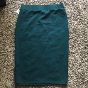 Hunter green pencil skirt NWT